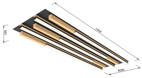 Wofi 9031-506L - LED Stmievateľné stropné svietidlo PALERMO LED/57W/230V drevo