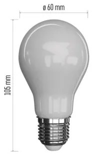 EMOS LED žiarovka Filament E27, A60, 5,9 W, teplá biela