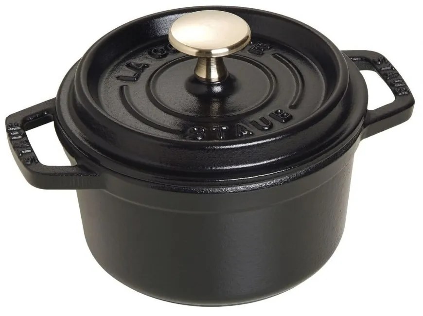 Staub Cocotte Sada 3 kusov okrúhlych hrncov 14 cm/0,8 l čierna, 19501425