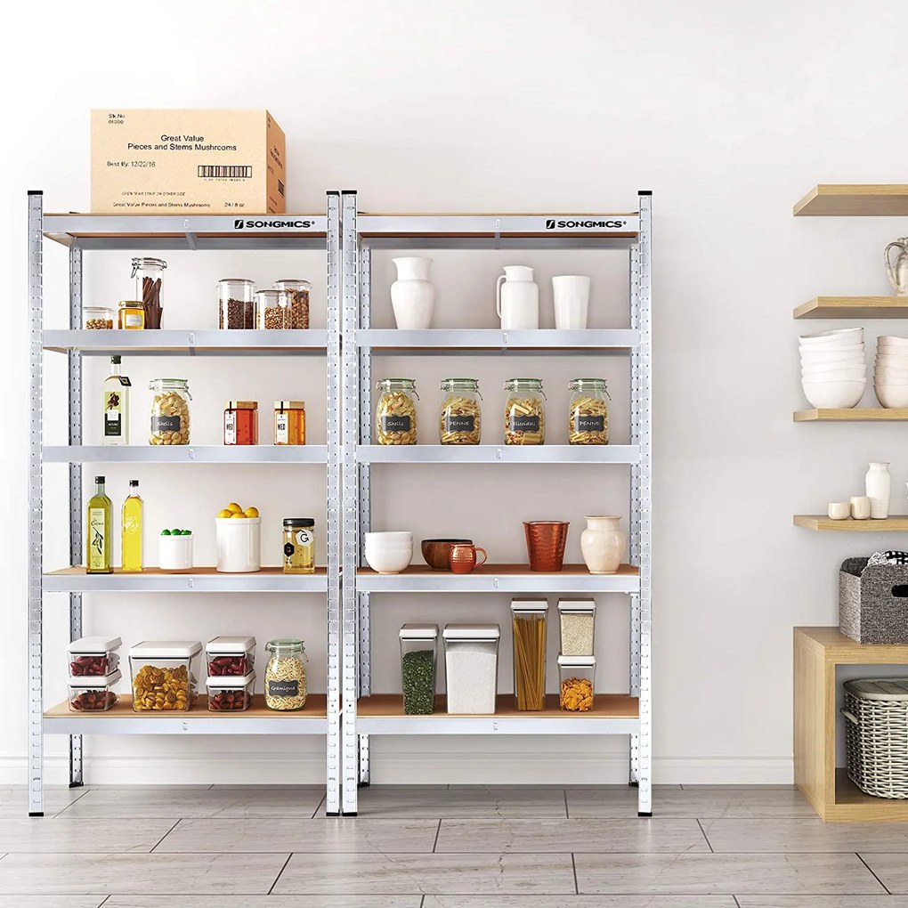 Úložný regál s vysokou nosnosťou až 875 kg, strieborná farba