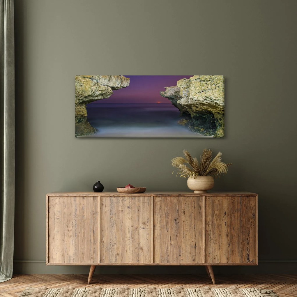 Obraz - morský útes (120x50 cm)