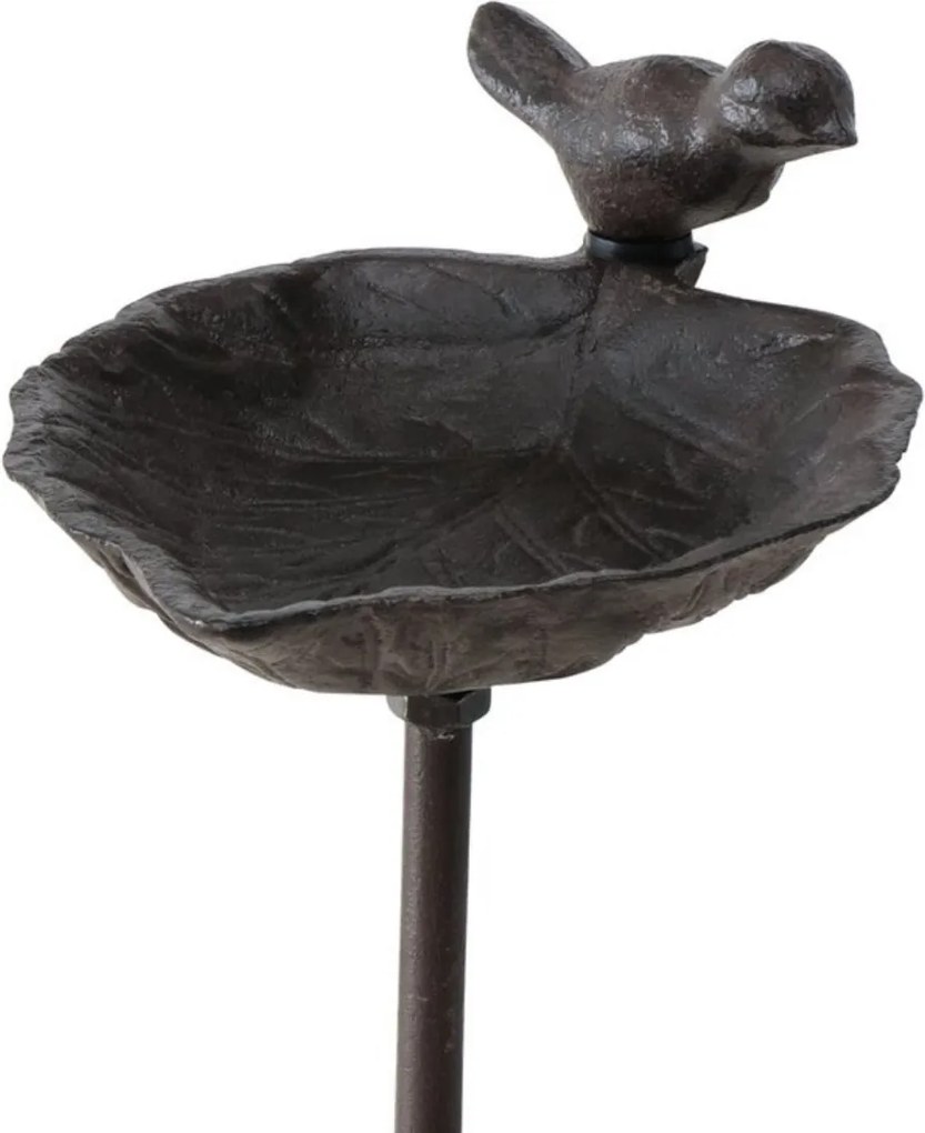 Zapichovacie napájadlo pre vtáky Lea, 98x14 cm, liatina, hnedá