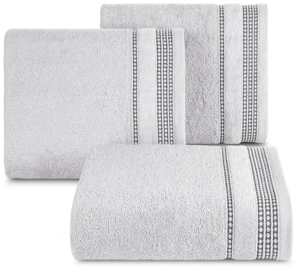 BAVLNENÝ UTERÁK AMANDA3 SADA 3KS 70X140 CM STRIEBORNÁ
