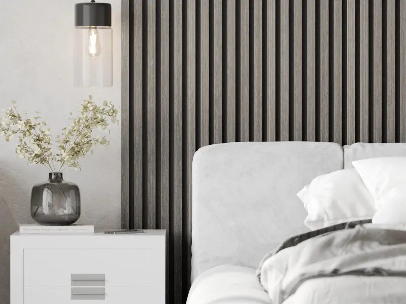 Mexen Lam-B, akustické stenové lamely 275 × 30 cm, HDF doska 4 mm, technická dyha, dub striebristý, S100-275307-3015-007