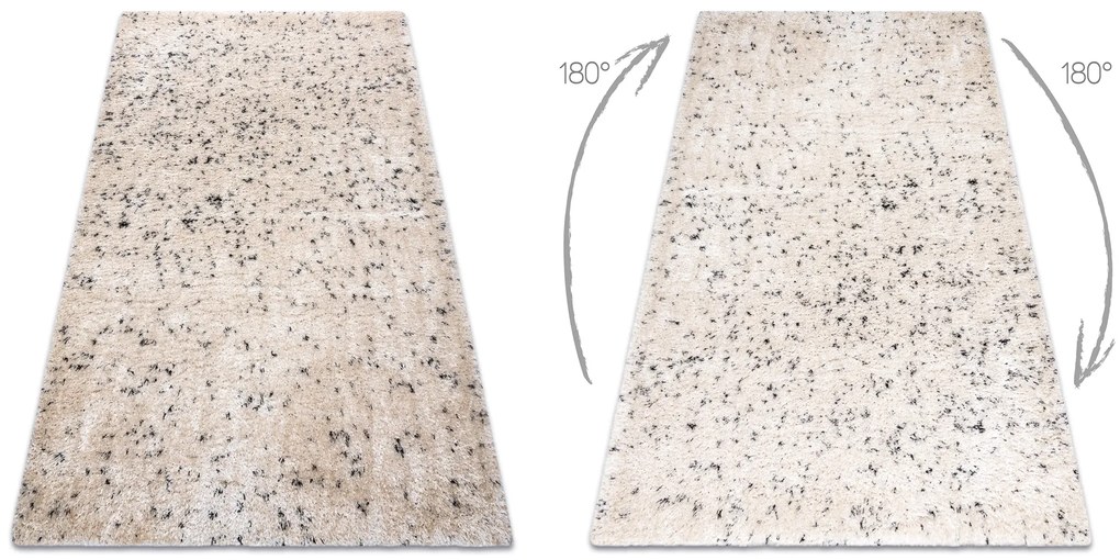 Koberec FLUFFY 2372 shaggy,  bodky krém / antracit