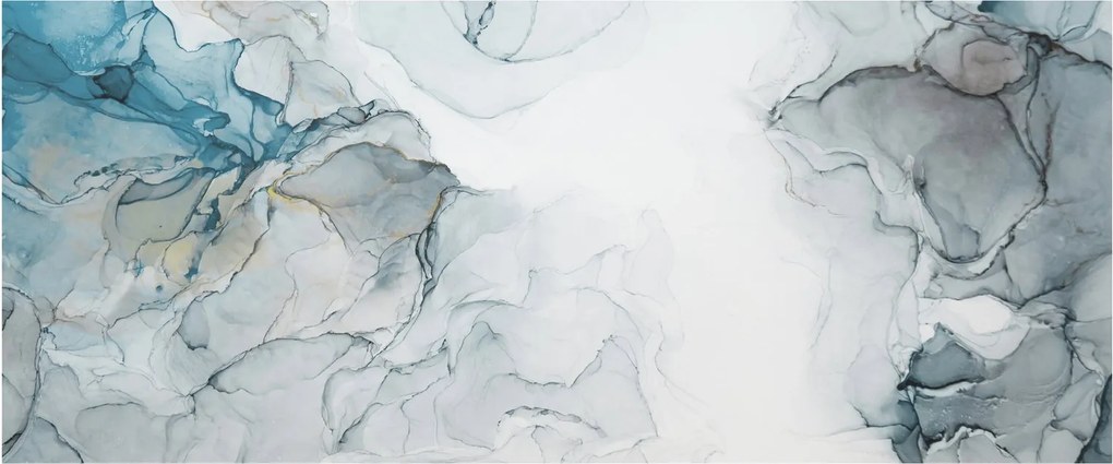 Obraz - Modrý mramor (120x50 cm)