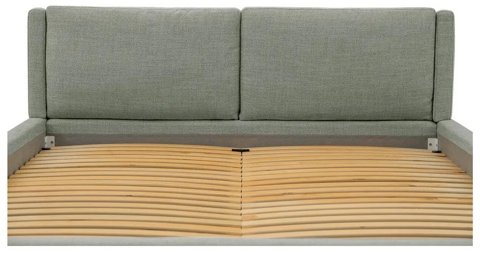 Sivá čalúnená dvojlôžková posteľ s roštom 140x200 cm Dreamer – Scandic