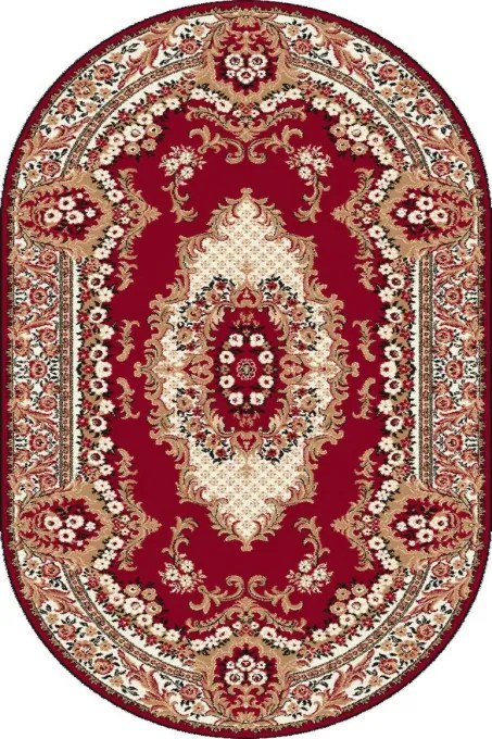 Koberec Agnella Standard kráľovsky bordový ovál