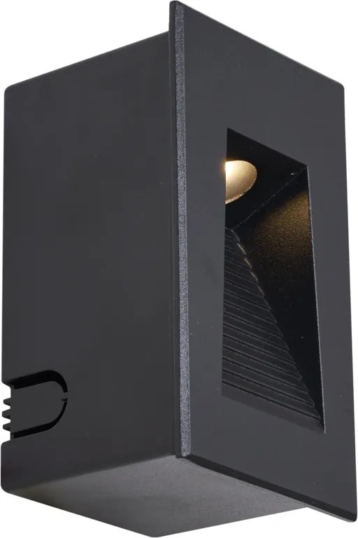 Sada 6 moderných zapustených nástenných svietidiel čierna 7 cm vrátane LED IP65 - Trem