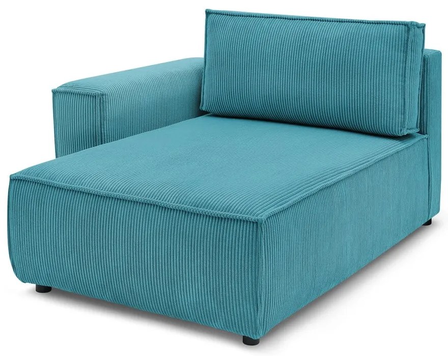 Modrý menčestrový modul pohovky (ľavý roh) Nihad modular – Bobochic Paris