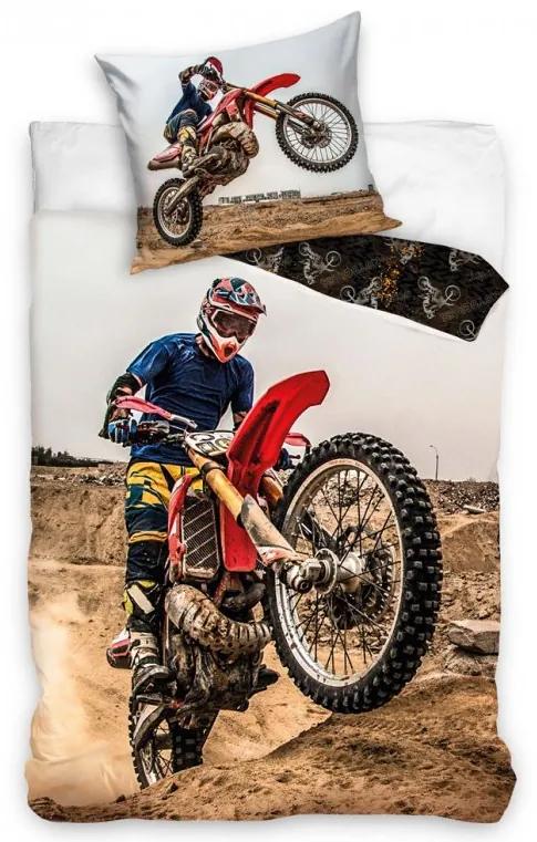 TipTrade Bavlnené obliečky 140x200 + 70x90 cm - Motocross FMX