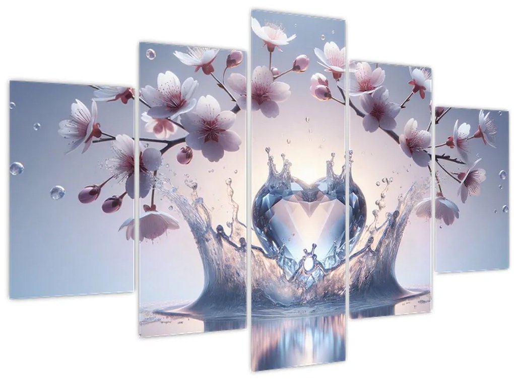 Obraz - Diamantové srdce (150x105 cm)