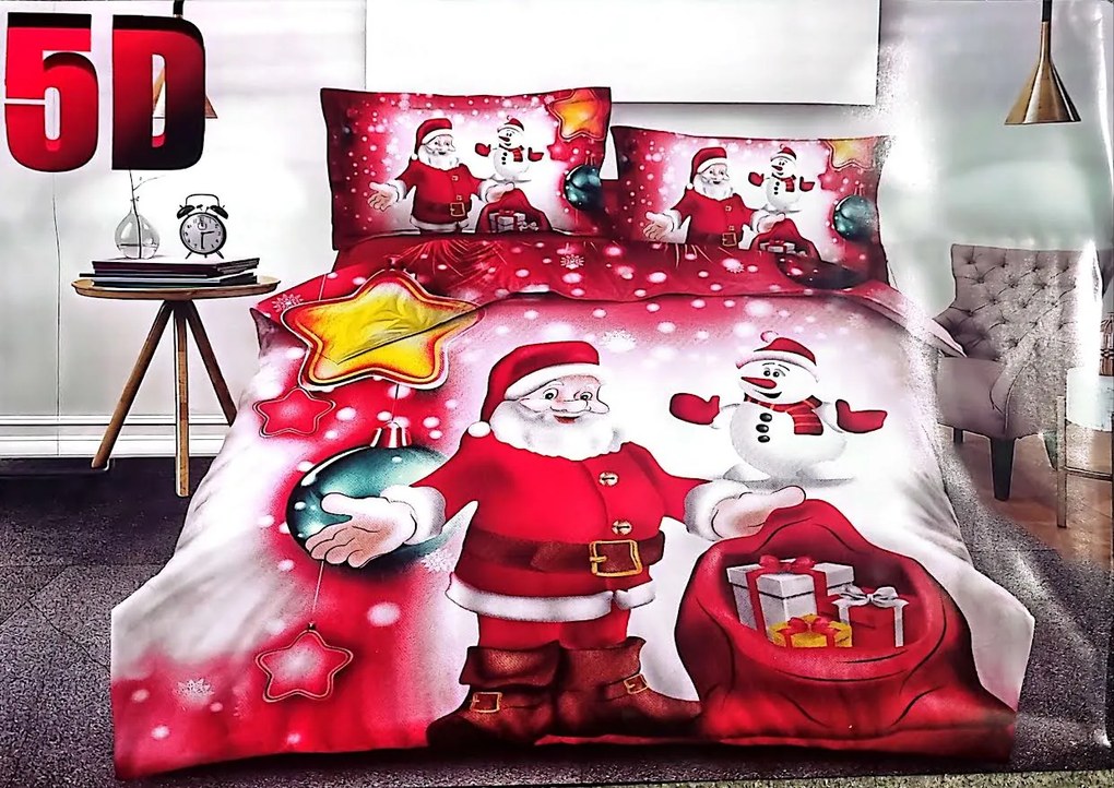 Obliečky Vianočný vzor A/4 Bavlna 7-dielna súprava