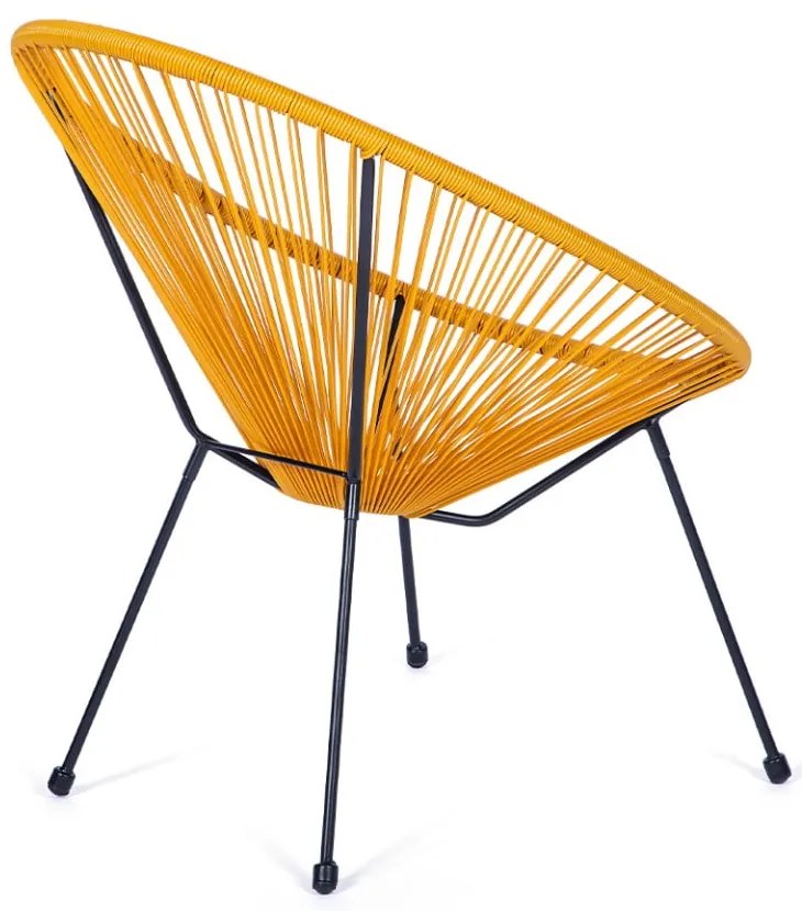 Žlté kovové/plastové záhradné kreslo Avocado Comfort – Bonami Selection
