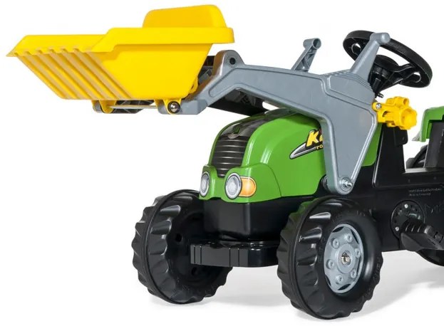 Šlapací traktor s prívesom a lyžicou Rolly Toys 023134 zelený