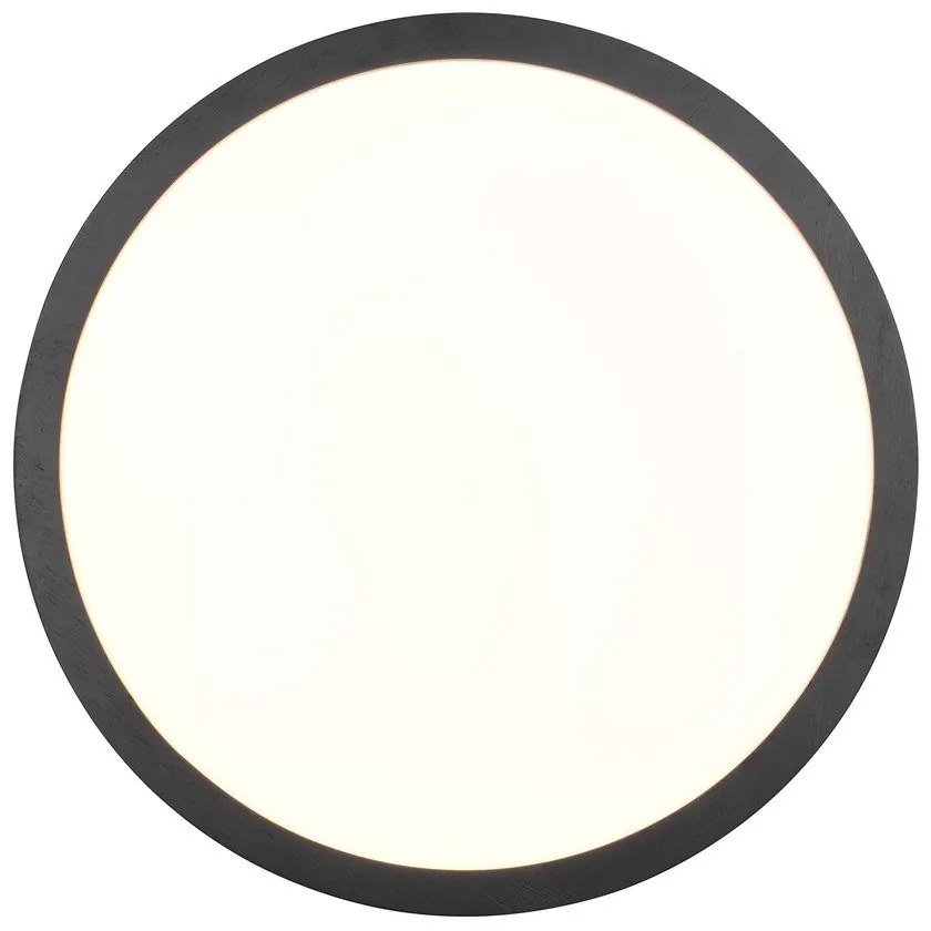 Čierne LED stropné svietidlo ø 40 cm Iseo – Trio