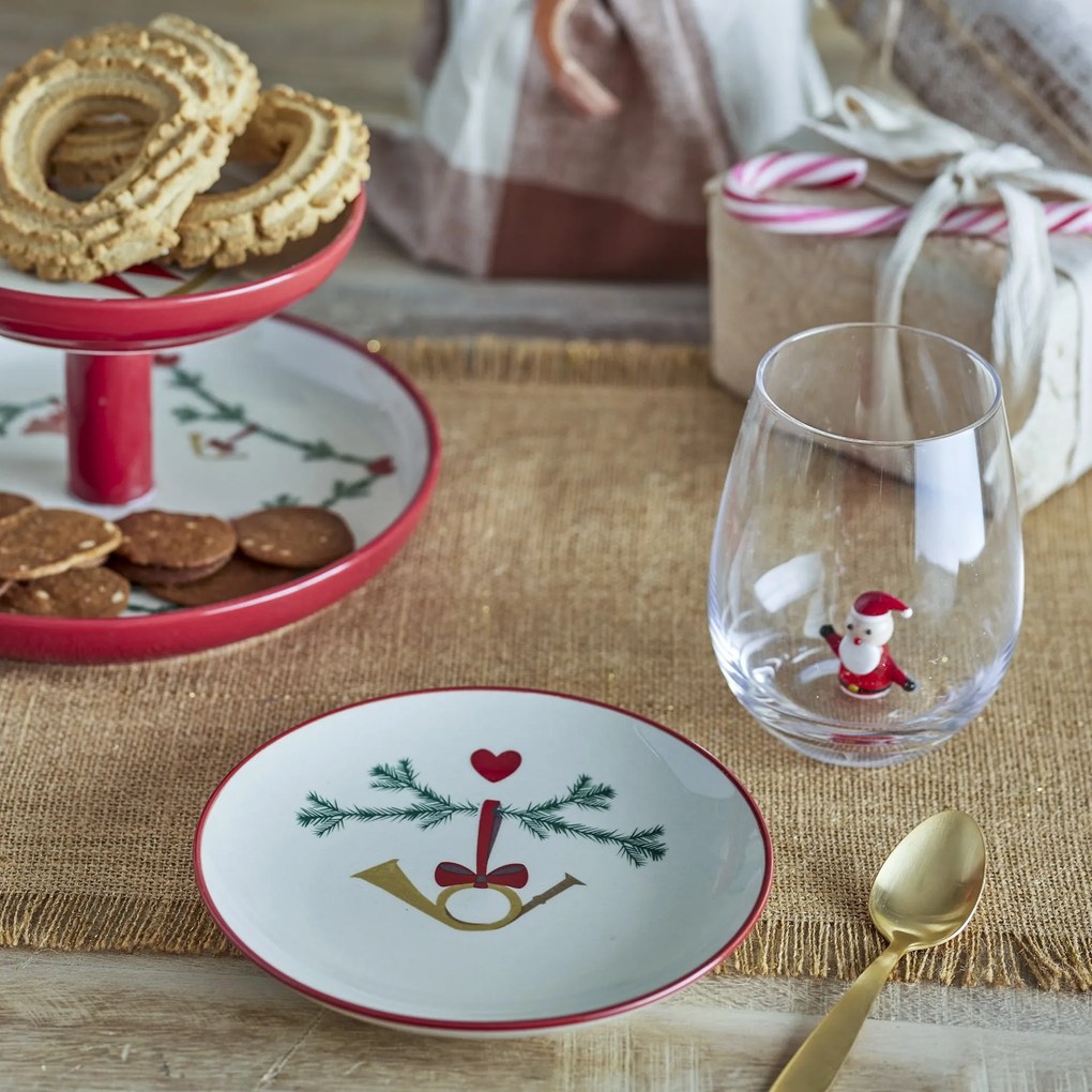 Bloomingville Kameninový tanier Yule Nature Bubon