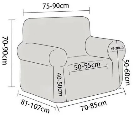 4Home Napínací poťah na kreslo Magic clean hnedá, 75 - 95 cm