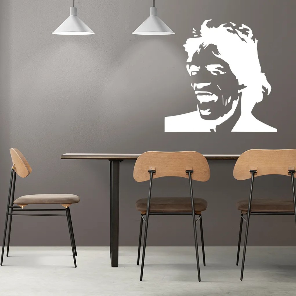 Veselá Stena Samolepka Mick Jagger Farba: černá, Veľkosť: 100 x 100 cm