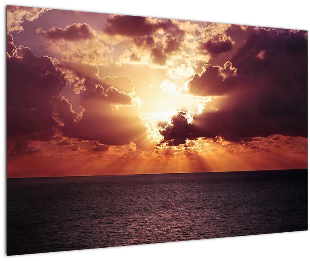 Obraz slnko za mrakmi (90x60 cm)