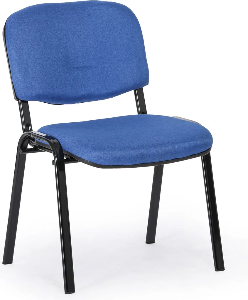 Konferenčná stolička VIVA PLUS 3+1 ZADARMO - čierne nohy, modrá