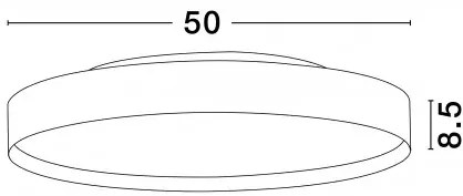 LED stmievateľné čierne moderné stropné svietidlo Roi 50