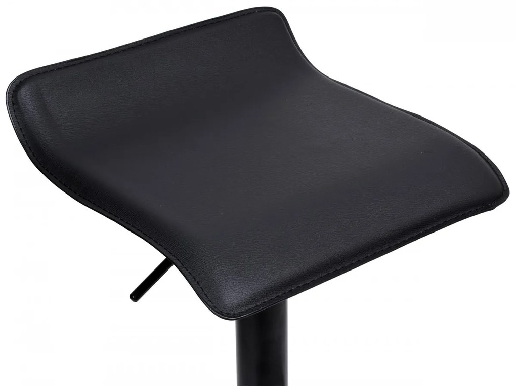 Barová stolička PORTI čierna eko koža čierna