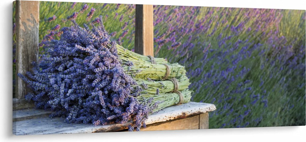 Obraz - Levanduľové zväzky (120x50 cm)