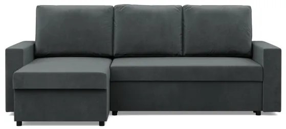 Rohová rozkladacia sedačka NEO Kronos tmavosivá