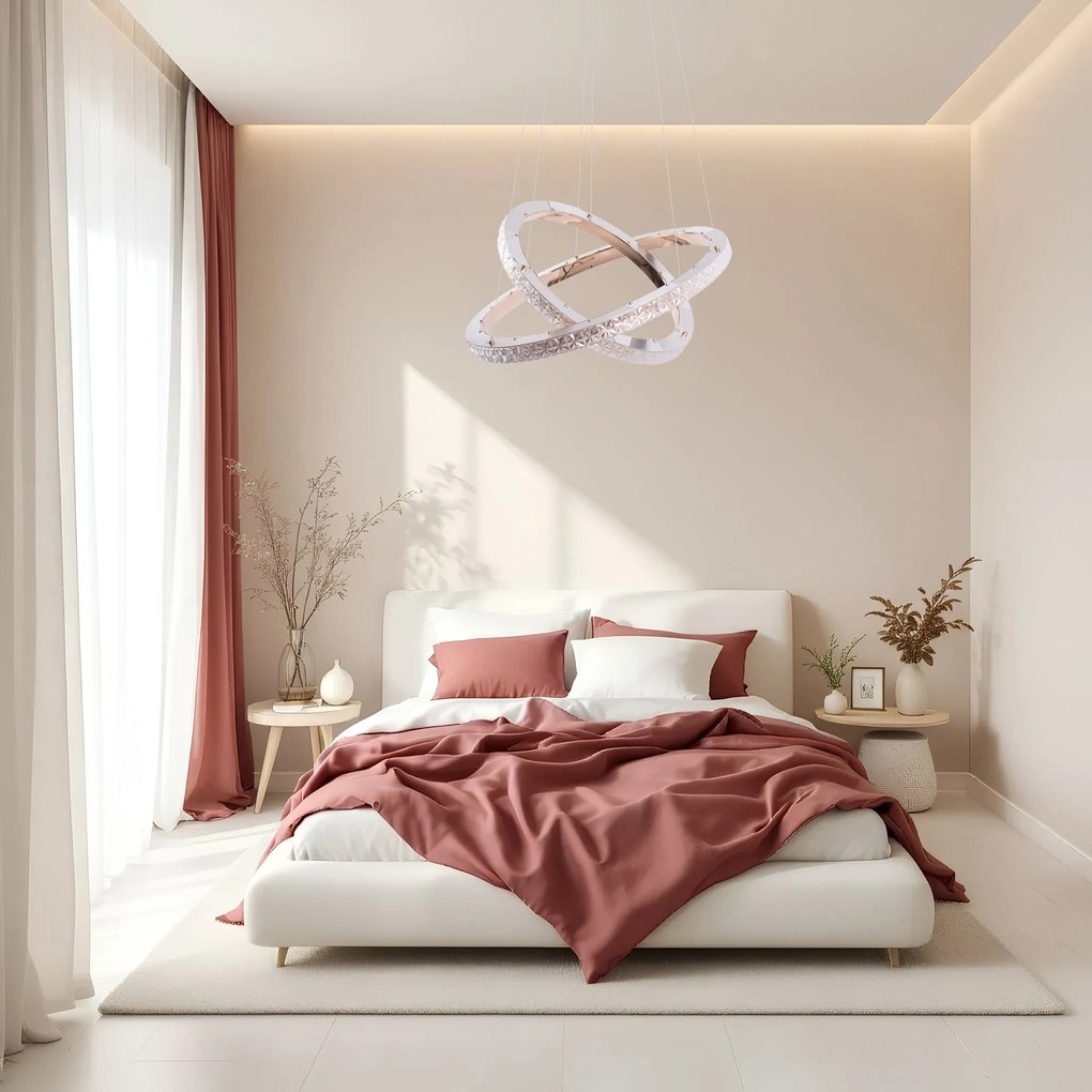 Toolight Toolight, LED stropné osvetlenie 50cm, 42W, 4000K, 2500lm, MS012-CP, ružové zlato, OSW-09624