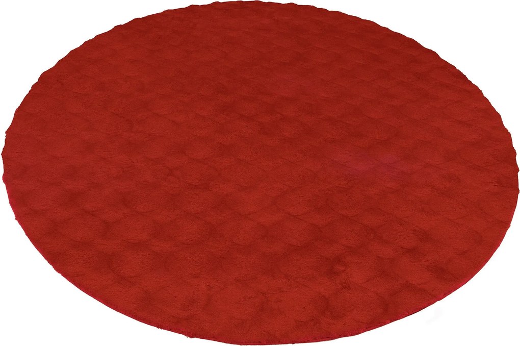 Obsession, Kusový koberec Diamond Cut 800 Red kruh, 120x120 (priemer) kruh, červená, obývacia izba