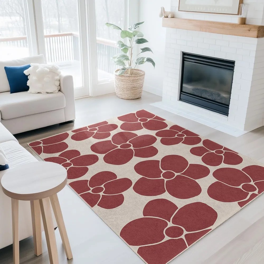 Červený prateľný behúň 60x230 cm Red Meadow – Mila Home