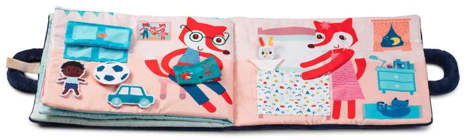 Lilliputiens - textilná didaktická knižka - Dobrú noc, líška Alice