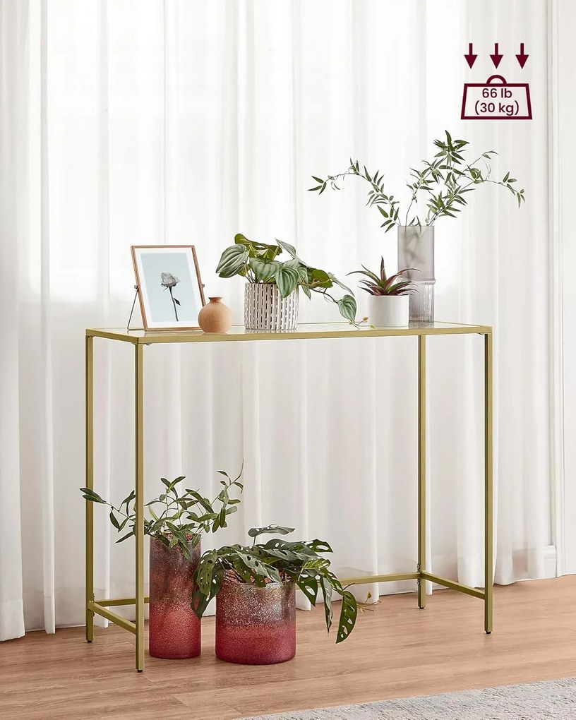 Konzolový stolík Vasagle Bentle zlatý