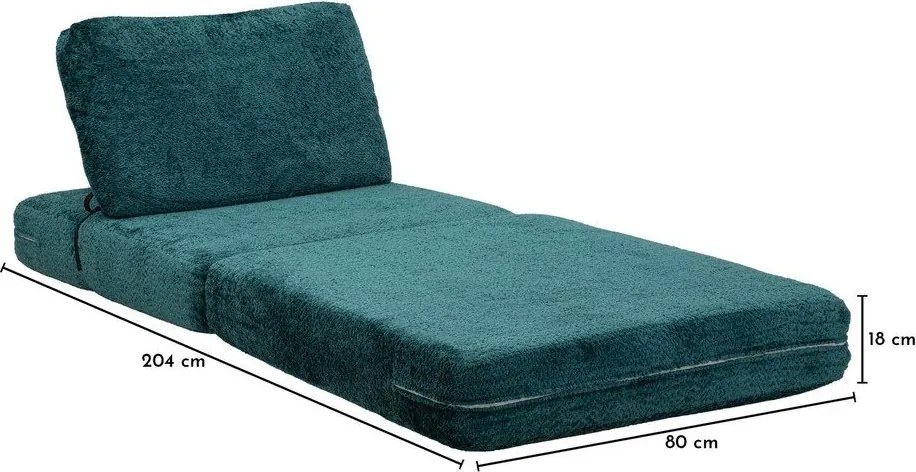 Zelenomodré rozkladacie kreslo z textílie buklé Faster – Mauro Ferretti