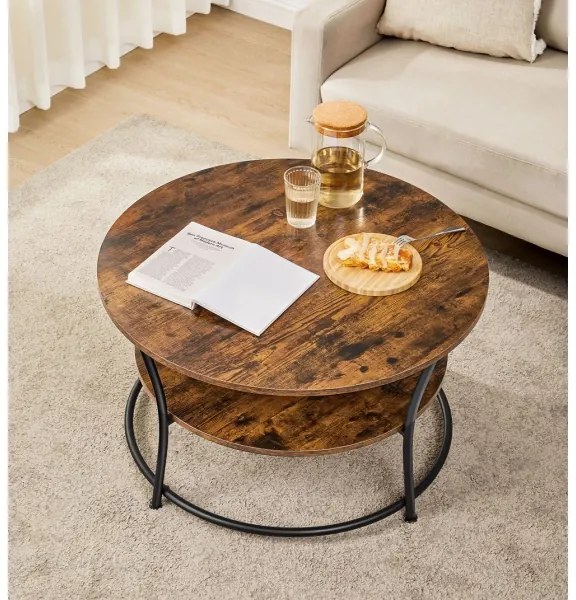 Konferenčný stôl ELDUR hnedá/čierna