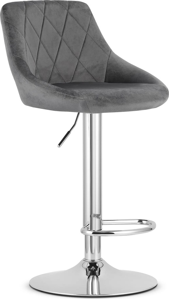AKCIA Sivá barová stolička VELVET KAST II. akosť