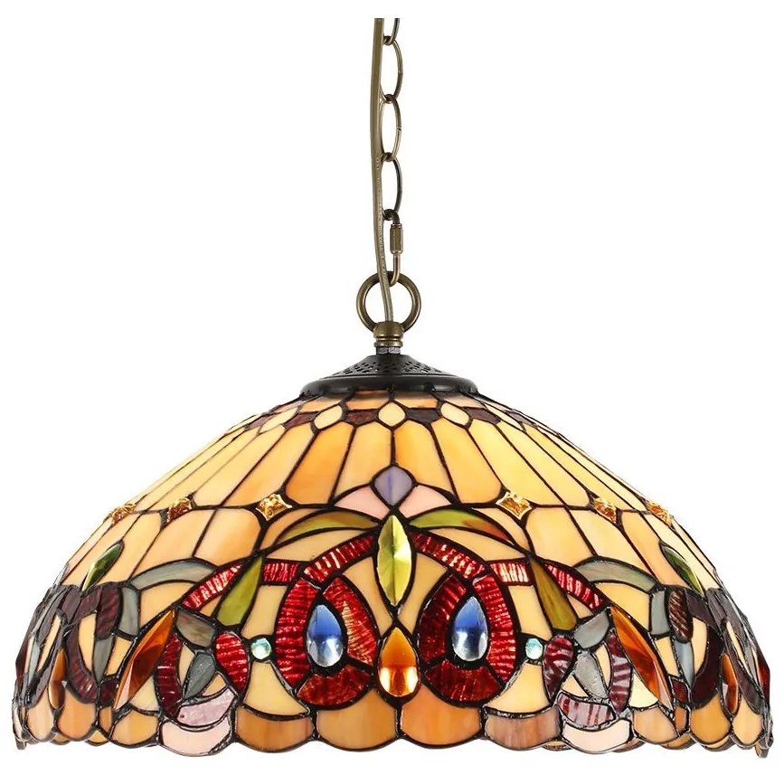 Prezent 1704 - Luster na reťazi TIFFANY 2xE27/60W/230V