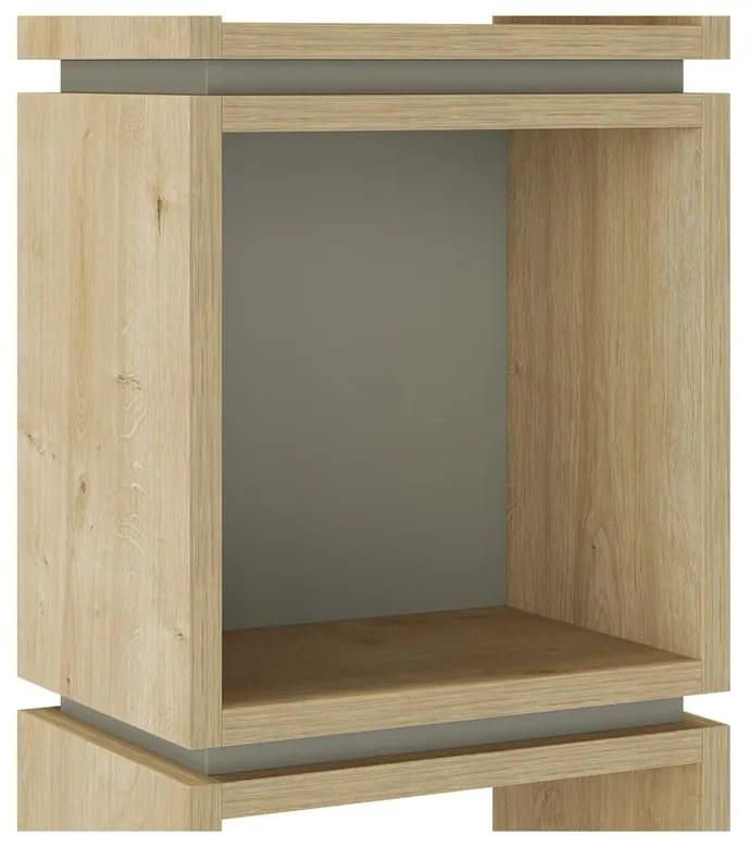 Knižnica v dekore duba v zeleno-prírodnej farbe 32x167 cm Lofty – Marckeric