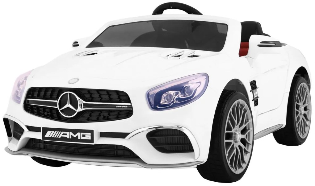 LEAN TOYS ELEKTRICKÉ AUTÍČKO MERCEDES AMG SL65 - NELAKOVANÉ - BIELE - MOTOR 2x35W - BATÉRIA 12V/7Ah - 2023