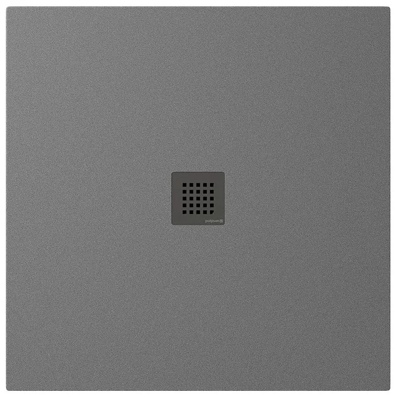 Polysan Polysan, TRENECA sprchová vanička z liateho mramoru s možnosťou úpravy rozmeru 90x90cm, sivá matná, 84300.31