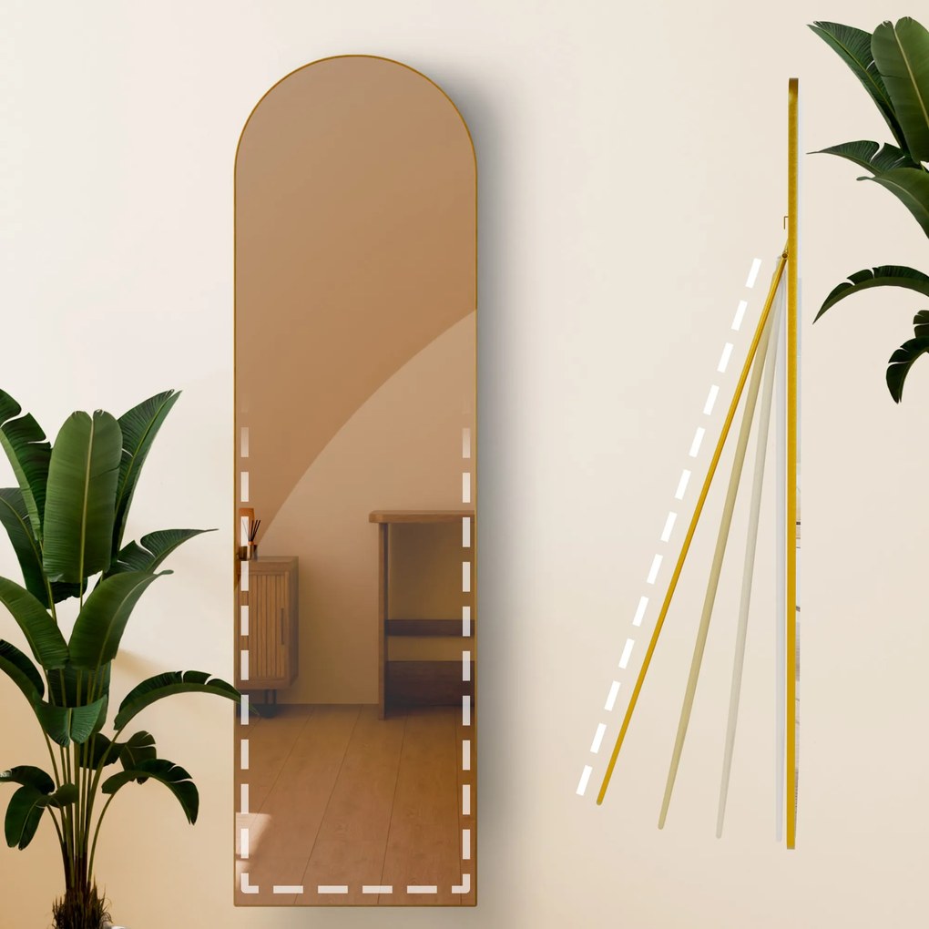 Zrkadlo Moline 140x40 cm - zlaté lesklé