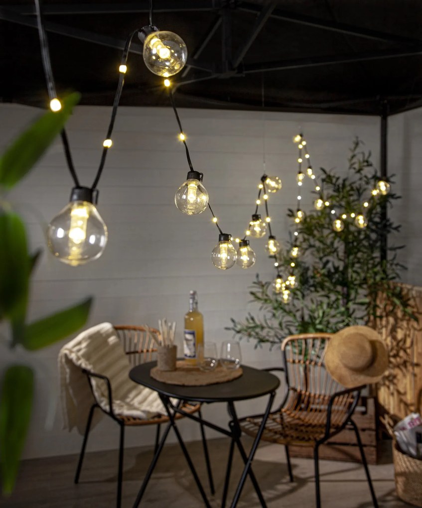 STAR TRADING Vonkajšia svetelná reťaz Bolla – 20 žiaroviek