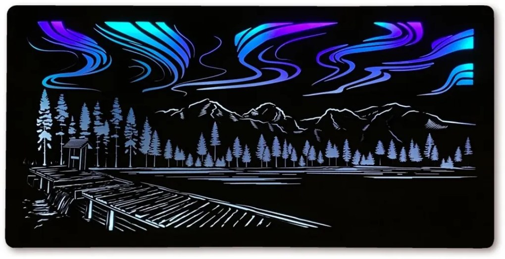 Led obraz Polárna žiara RGBW