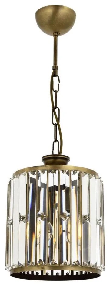 Luster na reťazi CRYSTALLINE 1xE27/6W/230V bronzový