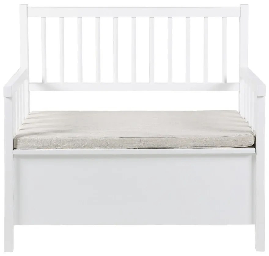 Biela jedálenská lavica s úložným priestorom Actona Assil