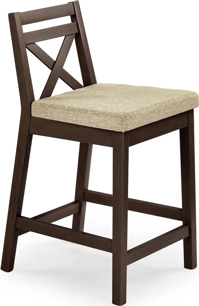 Nízka barová stolička ROB - tmavý orech/lars 07