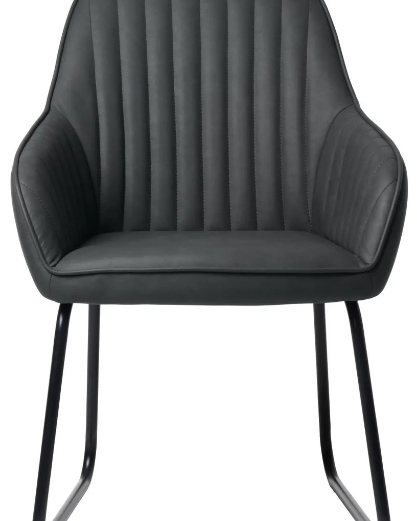 BROOKS ČALÚNENÁ STOLIČKA dark grey