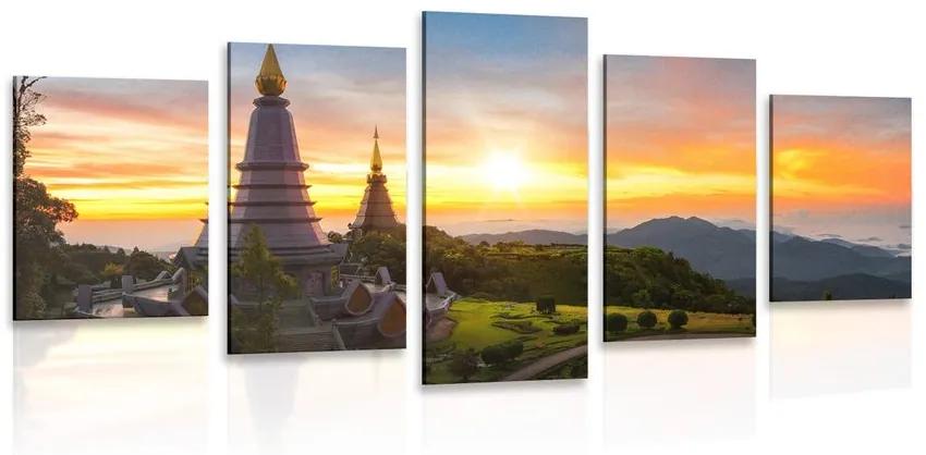 5-dielny obraz ranný východ slnka nad Thajskom Varianta: 100x50