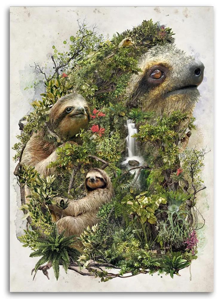Gario Obraz na plátne Leňochod v lese - Barrett Biggers Rozmery: 40 x 60 cm
